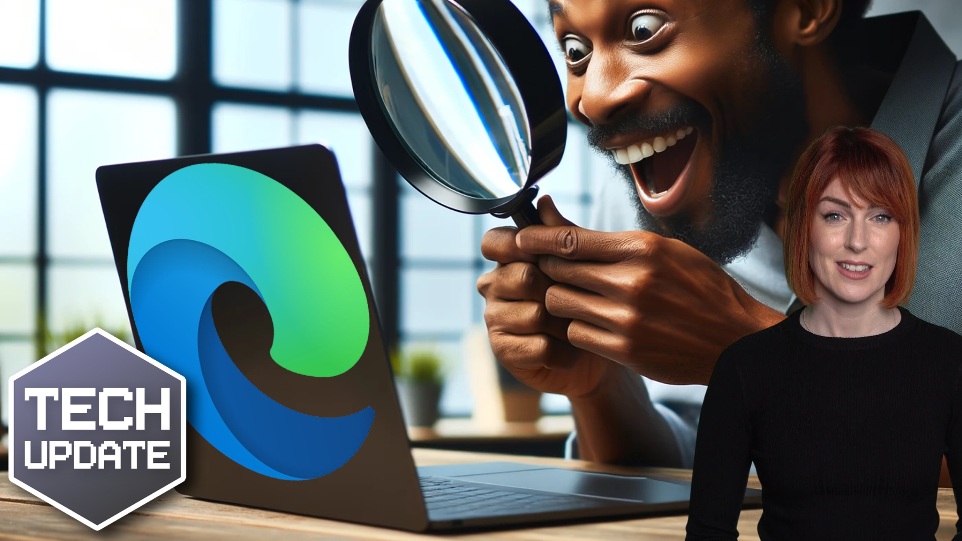 Edge browser displaying dual search results