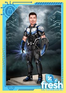 Sam Superhero Card